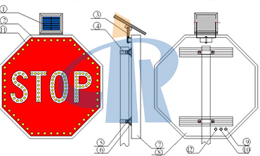 Solar Stud Sign